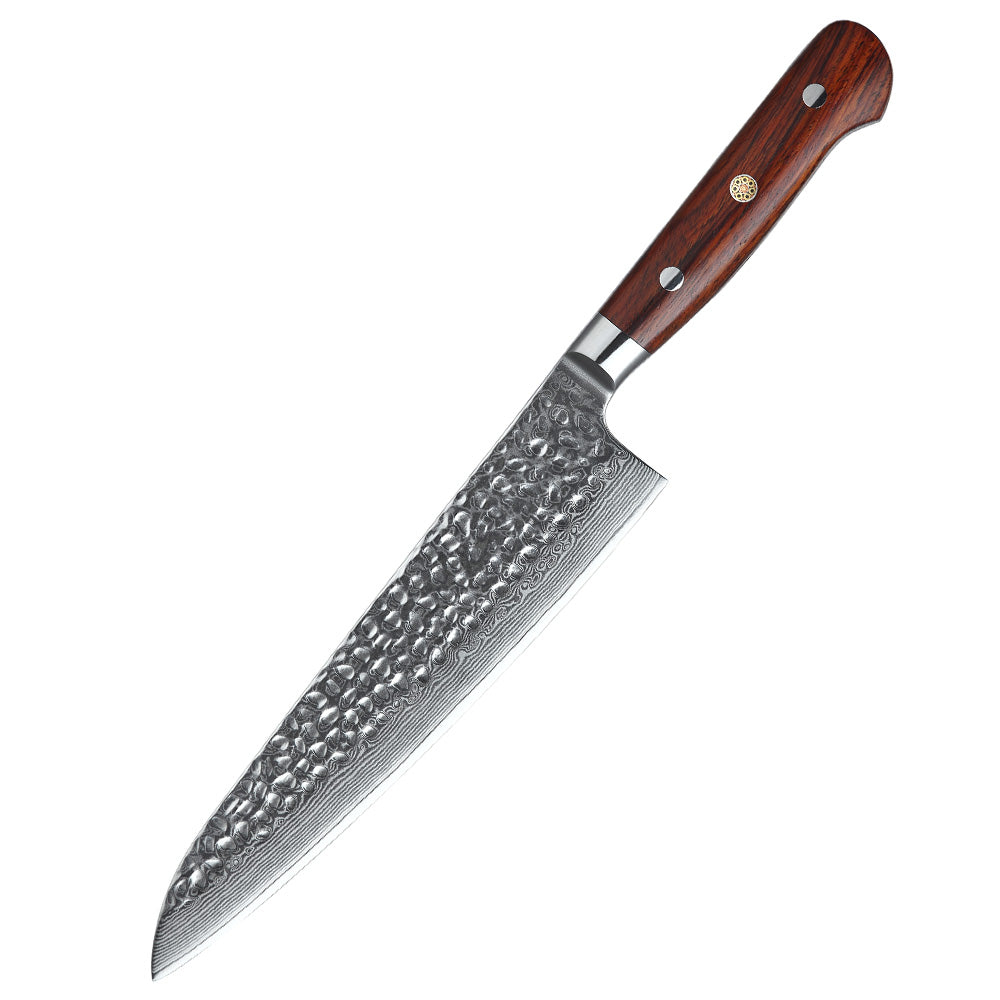 Damascus 3 Piece - Rosewood Knife Set