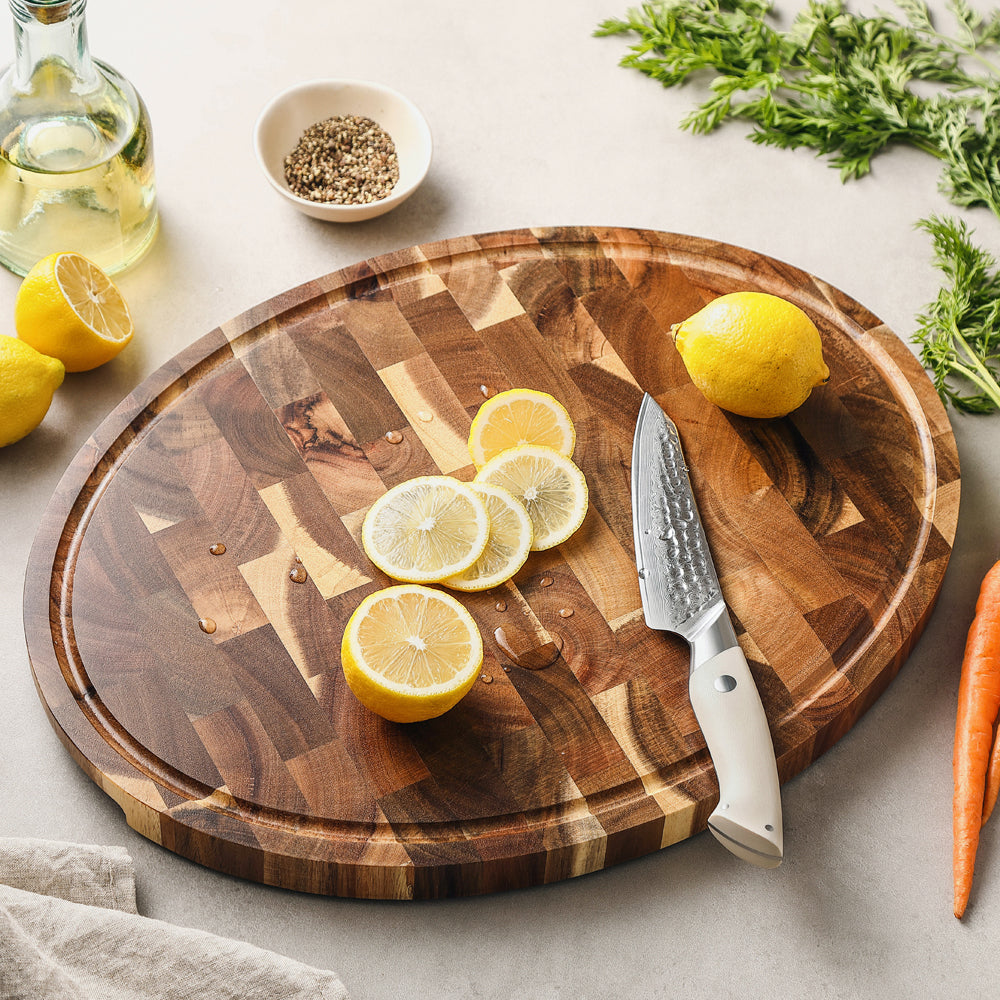 Oval Acacia Wood Chopping Board