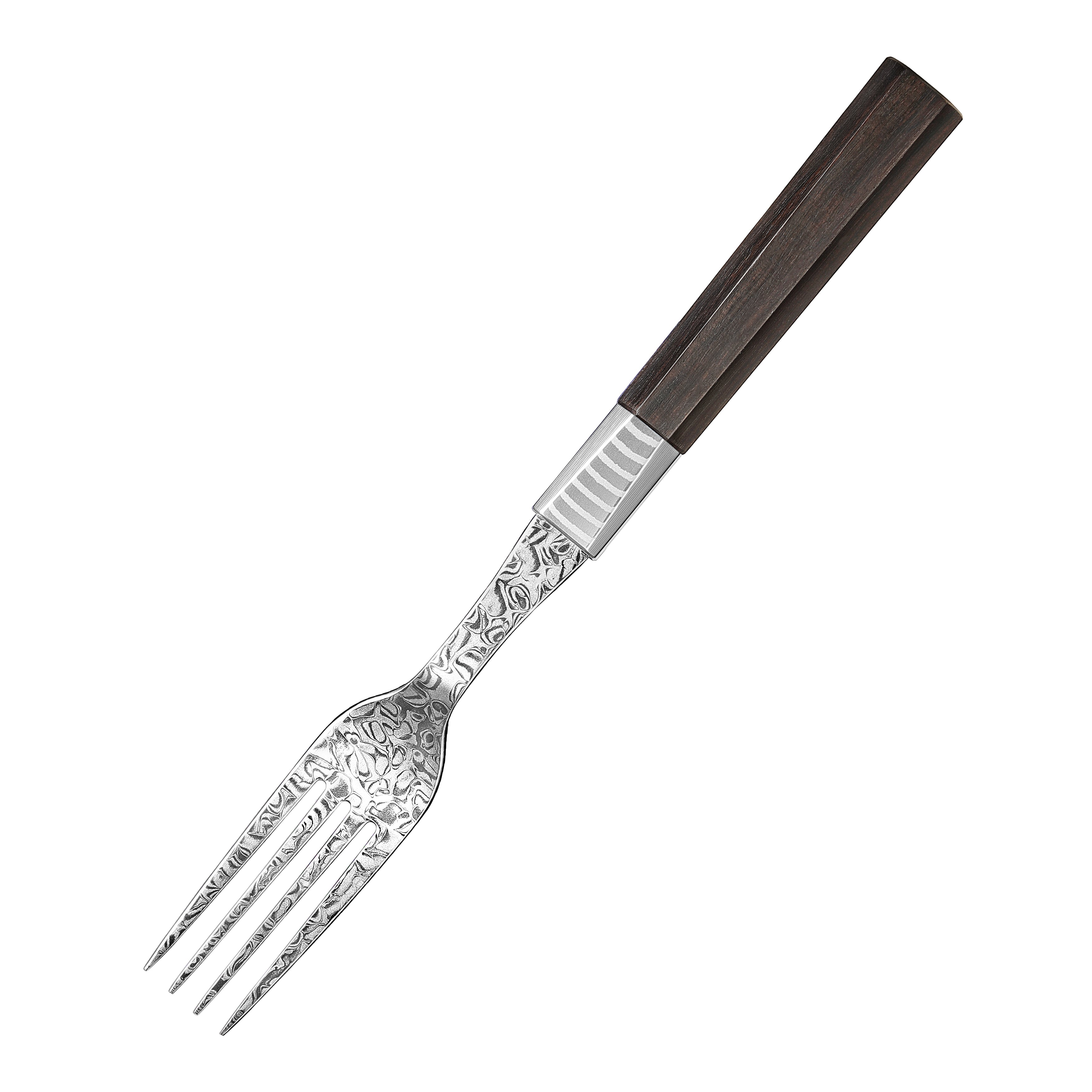 Damascus Steak Knife and Fork Set