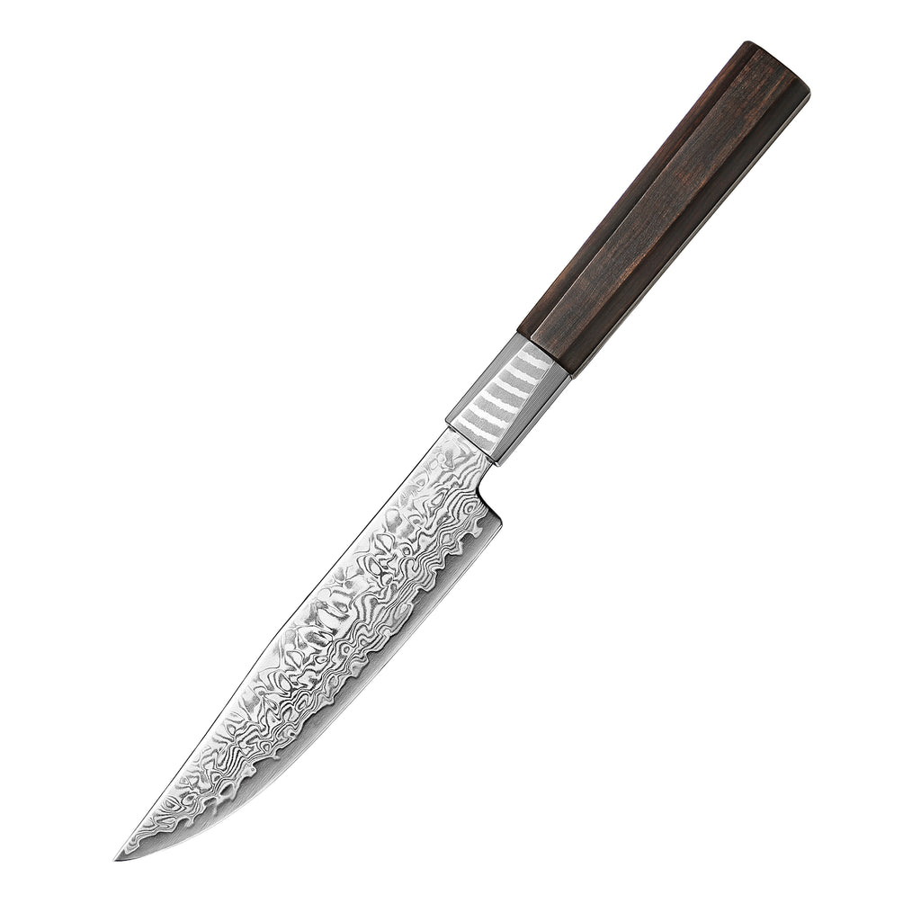 Damascus Steak Knife and Fork Set