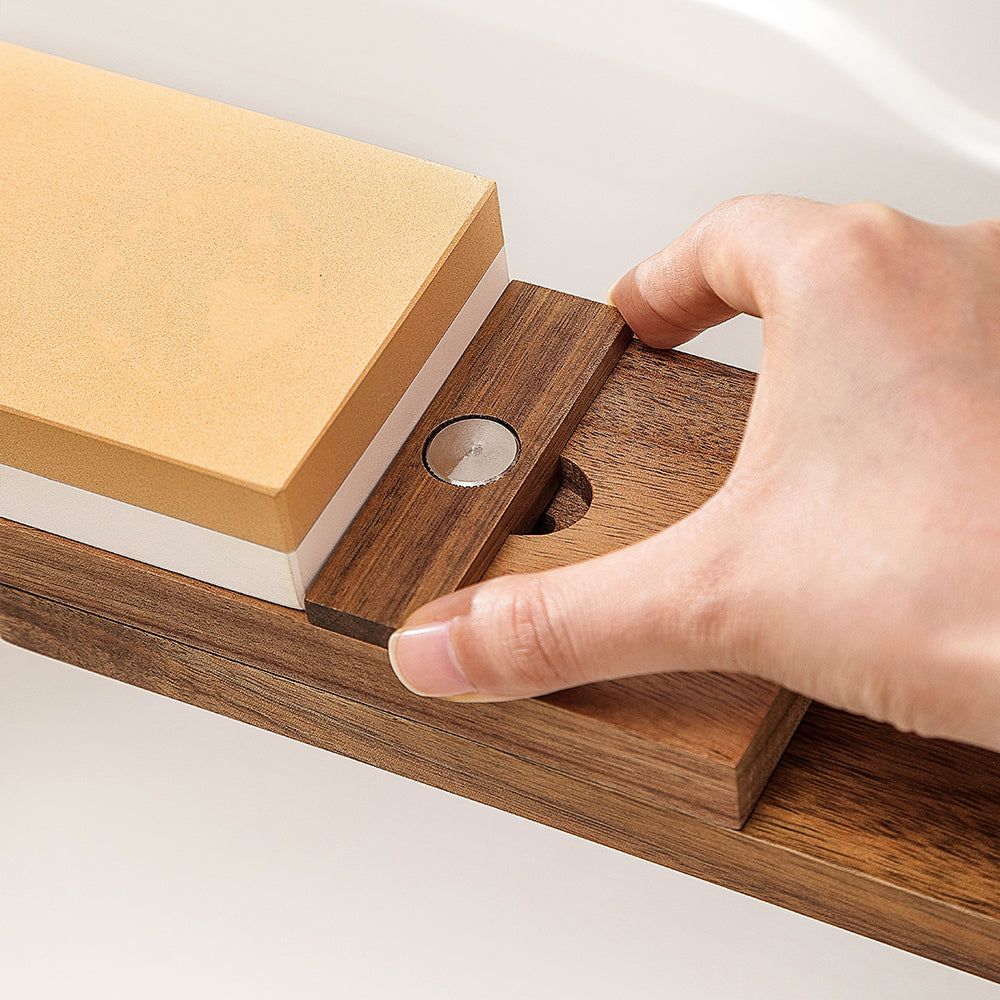 Adjustable Acacia Wood Whetstone Holder