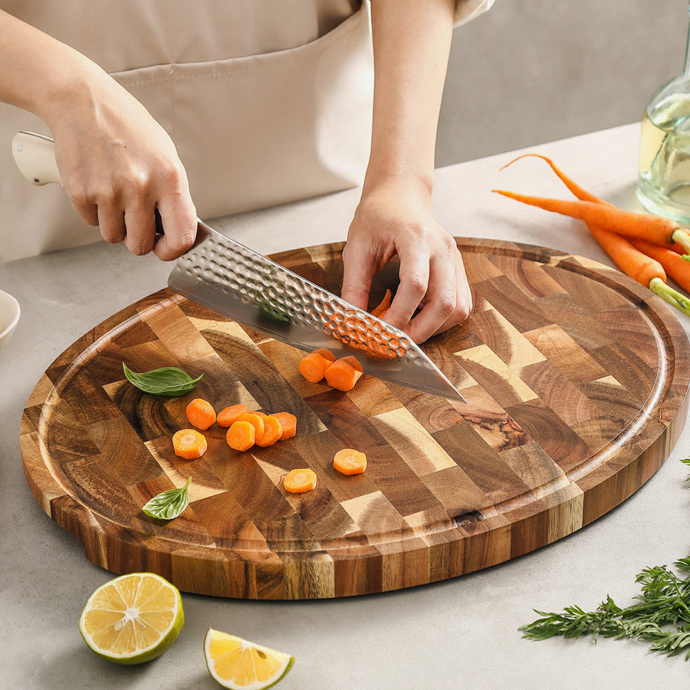 Oval Acacia Wood Chopping Board