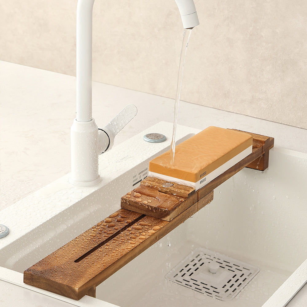 Adjustable Acacia Wood Whetstone Holder