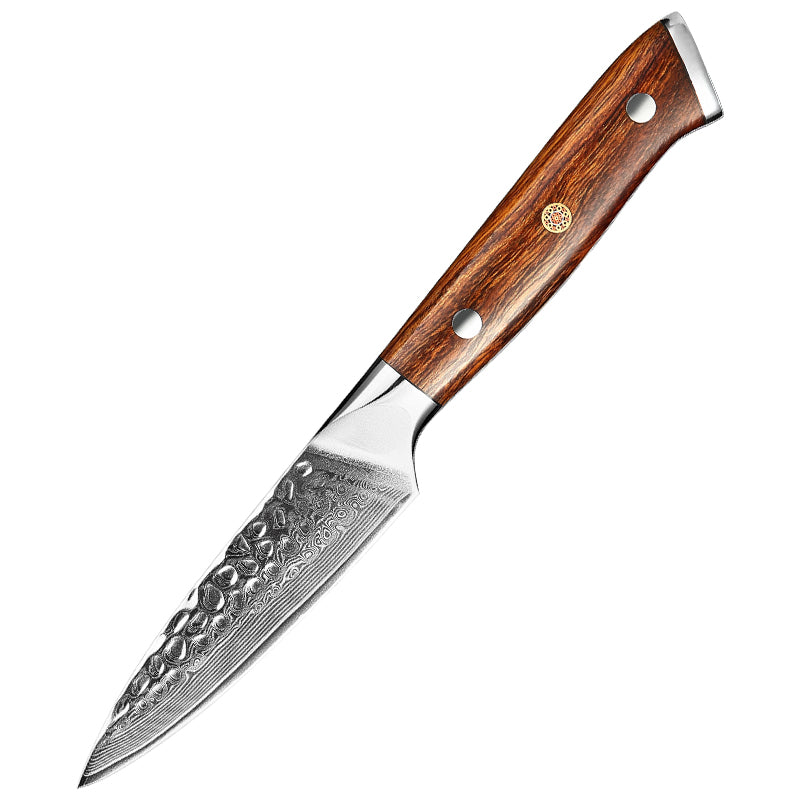 Damascus 3 Piece - Natural Desert Ironwood Knife Set