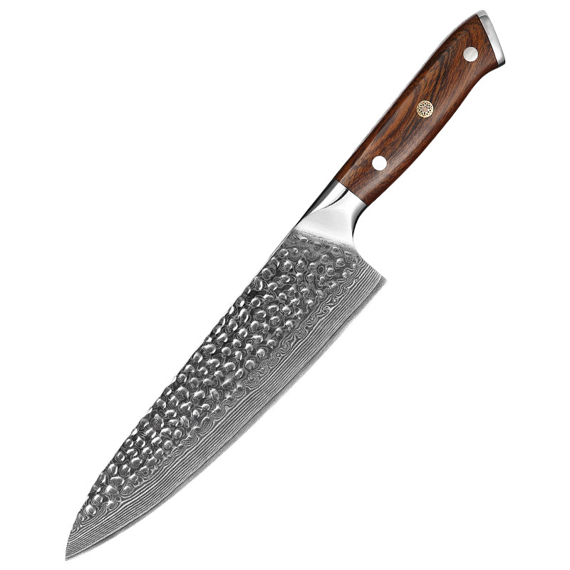Damascus 3 Piece - Natural Desert Ironwood Knife Set