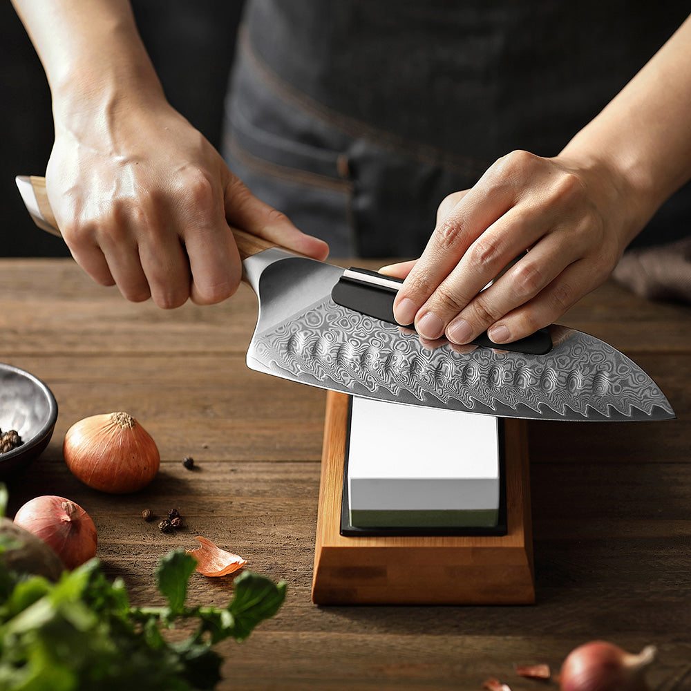 Premium Whetstone Knife Sharpener – 1000/6000 Grit Sharpening Stone Set