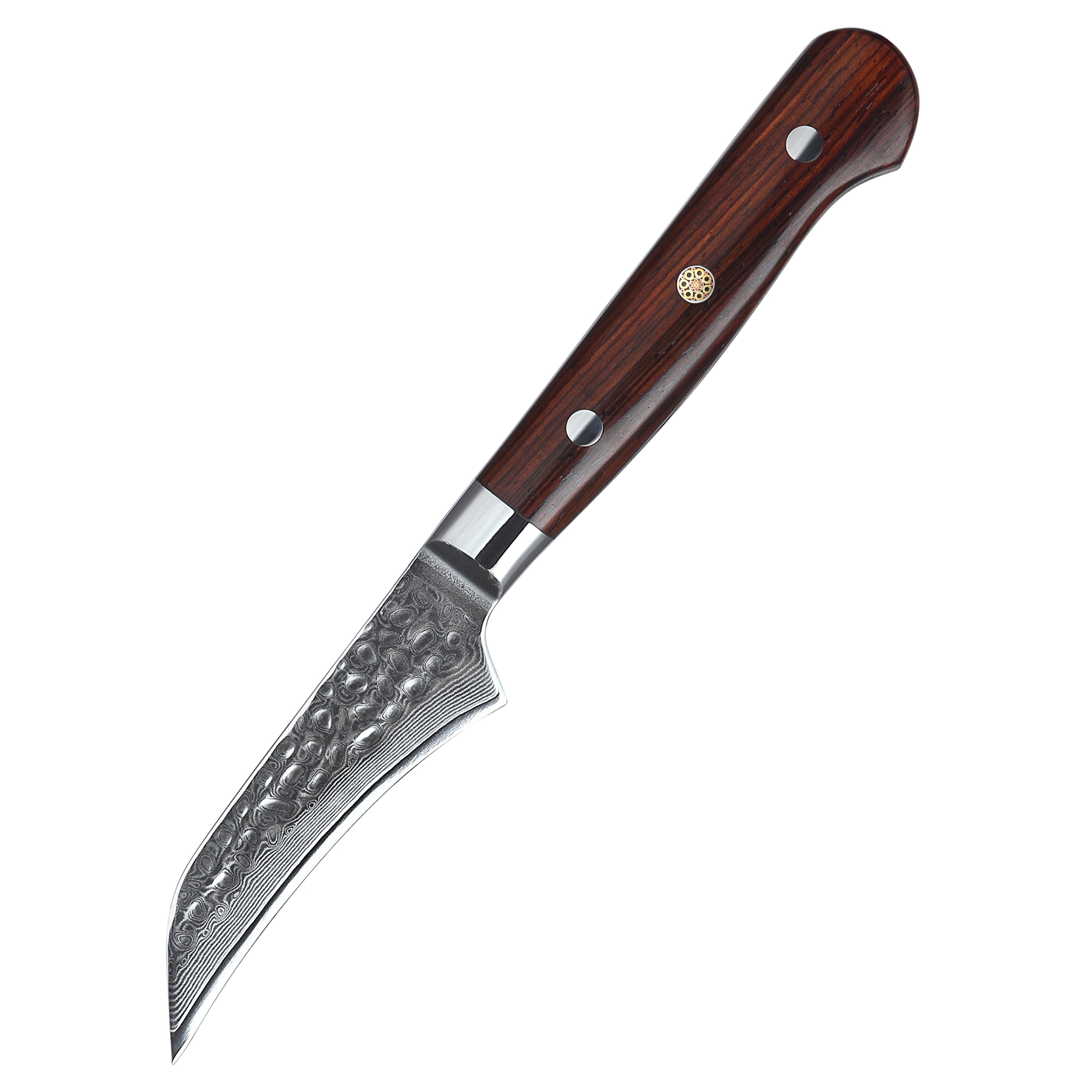 Damascus 3 Piece - Rosewood Knife Set